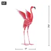 FLYING FLAMINGO METAL DECOR