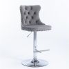 Furniture,Swivel Velvet Barstools Adjusatble Seat Height from 25-33 Inch