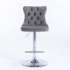 Furniture,Swivel Velvet Barstools Adjusatble Seat Height from 25-33 Inch