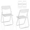 4 Pack Plastic Folding Chairs, Lightweight Stackable Commercial Chairs, Portable Event Seats Indoor Outdoor for Home Event Party Picnic School Wedding