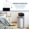 Garbage Can 13 Gallon 50 Liter Kitchen Trash Can for Bathroom Bedroom Home Office Automatic Touch Free Stainless Steel Waste Bin