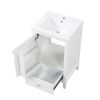 20" Bathroom Vanity with Sink, Bathroom Cabinet with Soft Closing Door, Storage Rack and A Drawer, White