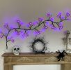 6 Ft 54 LED Halloween Willow Vine Twig 18 LED Pumpkins & Spiders