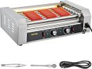 Hot Dog Roller 7 Rollers 18 Hot Dogs Capacity 1050W Stainless Sausage Grill Cooker Machine