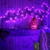 6 Ft 54 LED Halloween Willow Vine Twig 18 LED Pumpkins & Spiders